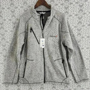 NWT Northend Sport  full zip gray fleece jacket men's L